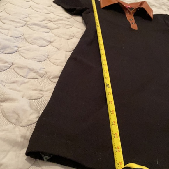 STAUD Jay Polo Dress with faux leather collar Size XS - Picture 14 of 15